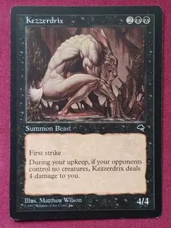 Magic The Gathering TEMPEST KEZZERDRIX black card MTG - Image 1