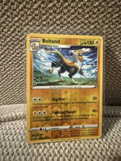 Pokemon Card Boltund Sword & Shield Reverse Holo Rare 075/202 Near Mint - Image 1