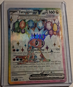 Pokemon TCG holo EX 5 card lot. Tatsugiri, Yveltal, Clefable, Mega Charizard Y - Image 1