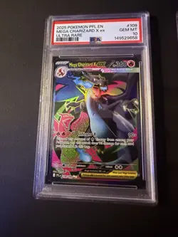 🔥 2x Mega Charizard X ex PSA 10 GEM MINT #109 #013 – 2025 Pokemon PFL 🔥 - Image 2