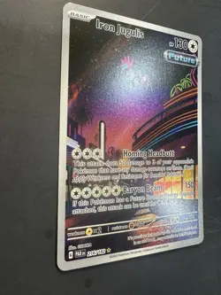 Pokemon TCG SV04 Paradox Rift Iron Jugulis #216/182 Illustration Rare Holo - Image 2