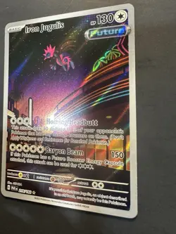 Pokemon TCG SV04 Paradox Rift Iron Jugulis #216/182 Illustration Rare Holo - Image 3