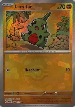 Larvitar (Master Ball Pattern) 047/131 SV: Prismatic Evolutions Pokemon NM - Image 1
