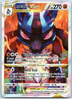 POKEMON TCG LUCARIO VSTAR SWSH291 PR-SW PROMO SWSH BLACK STAR POKEMON - Image 1