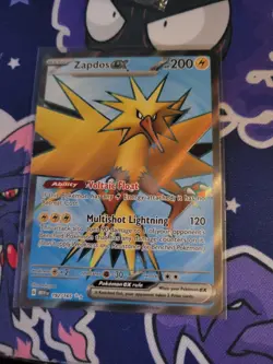 Zapdos ex 192/165 SV: Scarlet & Violet 151 NM Full Art Secret Rare Pokemon MINT - Image 1