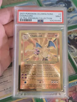 Charizard PSA 9 #4 Celebrations Ultra Premium Collection Metal Promo Pokemon - Image 1