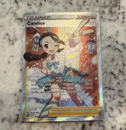 Pokemon TCG Candice Trainer Full Art Ultra Rare Holo 189/195 Silver Tempest - Image 1