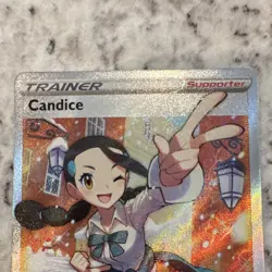 Pokemon TCG Candice Trainer Full Art Ultra Rare Holo 189/195 Silver Tempest - Image 3