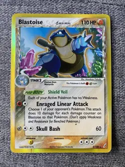Pokemon TCG Blastoise Holo Rare EX Crystal Guardians 2/100 Delta Species - Image 1
