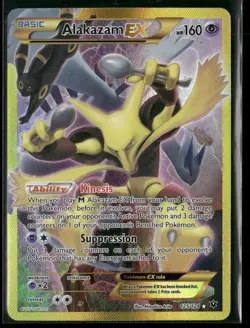 2016 Pokemon XY - Fates Collide Secret Rare Alakazam EX 125/124 - Image 1