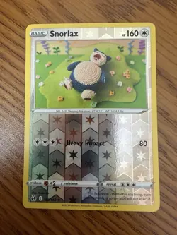 Snorlax 109/159 Rare Crown Zenith Pokemon Reverse Holo Near Mint - Image 1