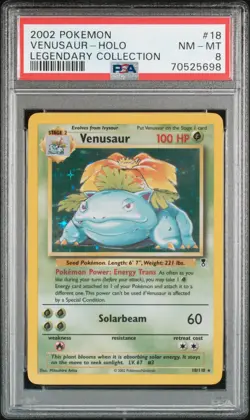 2002 Pokemon Legendary Collection Venusaur Holo #18 PSA 8 - Image 3