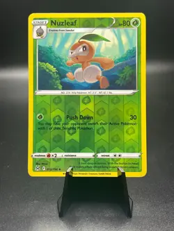Nuzleaf 012/196 - Reverse Holo Pokemon Lost Origin - Image 1