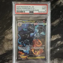 Pokemon TCG Mega Charizard X ex 125/094 Phantasmal Flames Rare Holo PSA 9 2025 - Image 3