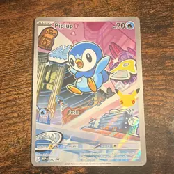 Pokemon TCG Piplup 098/094 Me02: Phantasmal Flames Holo Illustration Rare - Image 1
