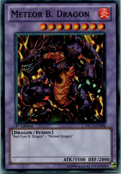 Yugioh Meteor B. Dragon PRC1-EN004 1st Edition Super Rare NM - Image 1