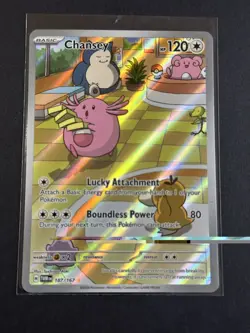 Pokemon TCG Chansey Illustration Twilight Masquerade Card 187/167 NM - Image 3