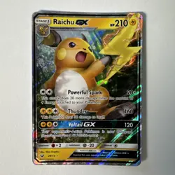 Raichu GX 29/73 Hidden Fates UltraRare Holo Pokemon Card 2017 -Lightning Elex - Image 1