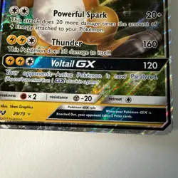 Raichu GX 29/73 Hidden Fates UltraRare Holo Pokemon Card 2017 -Lightning Elex - Image 4