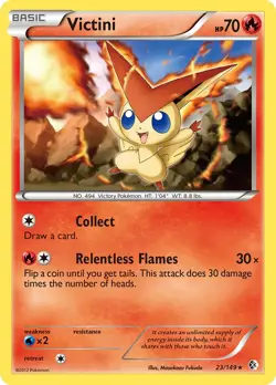 Victini 23/149 Boundaries Crossed Pokemon Card NM - Image 1
