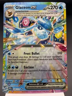 Glaceon ex 026/131 - Ultra Rare Holo - Prismatic Evolutions Pokemon Card MINT - Image 1