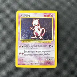 Pokemon Card Base Set Holo Mewtwo 10/102 WOTC - Image 1