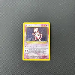 Pokemon Card Base Set Holo Mewtwo 10/102 WOTC - Image 2