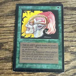 MTG Llanowar Elves Limited Edition Beta Card (Heavily Played HP) - Image 1