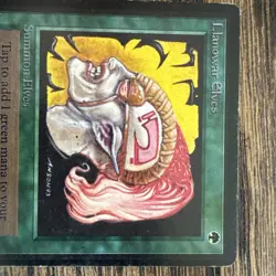 MTG Llanowar Elves Limited Edition Beta Card (Heavily Played HP) - Image 2