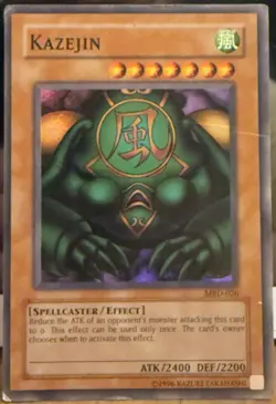 Kazejin - MRD-026 - Super Rare - VINTAGE Yugioh TCG Card - Image 1
