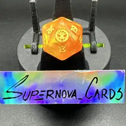 x1 Oversized D20 Spindown Life Counter Marvel's Spider-Man MTG Magic SPM Orange - Image 1