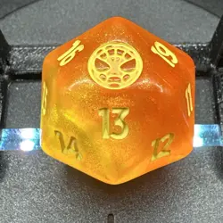 x1 Oversized D20 Spindown Life Counter Marvel's Spider-Man MTG Magic SPM Orange - Image 2