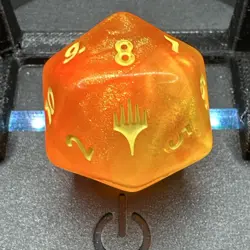 x1 Oversized D20 Spindown Life Counter Marvel's Spider-Man MTG Magic SPM Orange - Image 3