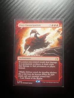 Fiery Emancipation Wilds of Eldraine: Enchanting Tales 0042 Mythic MTG - Image 1