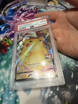 2022 Pokemon Pikachu VMAX #044 Play! Prize Pack Series Card Holo PSA 8 NM-Mint - Image 2