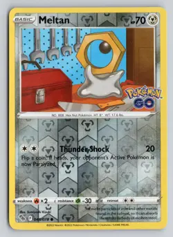 MELTAN 045/078 COMMON POKEMON GO POKEMON REVERSE HOLO NM - Image 1