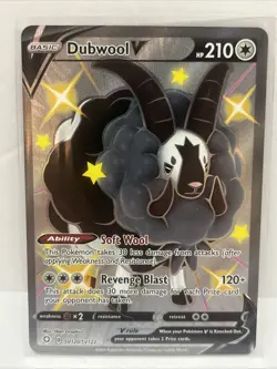 Dubwool V SV120/SV122 Shining Fates Ultra Rare Holo Pokemon TCG Card NM - Image 1
