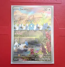 Pokemon Swablu 213/182 Illustration Rare Full Art Holo SV04 Paradox Rift Card - Image 1