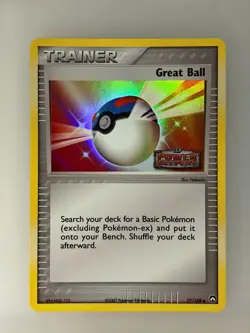 Pokemon Card - Great Ball Power Keepers 77/108 Uncommon Reverse Holo STAMPED - Image 1