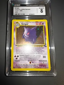 2000 Pokemon Fossil Gengar CGC 8 Mint #5 Deutsch Holo - Image 1