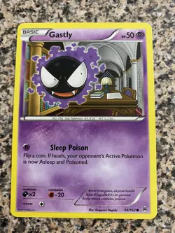 Pokemon Card Gastly 58/162 TCG BREAKThrough Look At Pics For Condition - Image 1