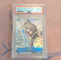 One Piece Sanji OP06-119 Premium Booster Manga Alt Art Foil Secret Rare PSA 10 - Image 1
