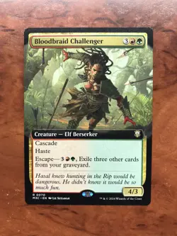 Bloodbraid Challenger Extended Borderless MTG Magic Gathering Card NM Mint MH3 - Image 1