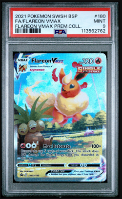 Flareon VMAX SWSH180 SWSH: Sword & Shield Promo Cards Holo PSA 9 - Image 1