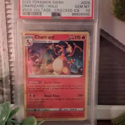 Pokemon Charizard Cracked Ice Holo Deck Exclusives 025/185 PSA 10 Card - Image 1