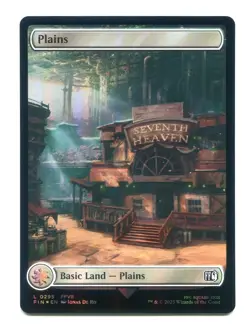 Plains FOIL Basic Land #0295 NM Final Fantasy FIN MTG Magic the Gathering FFVII - Image 1
