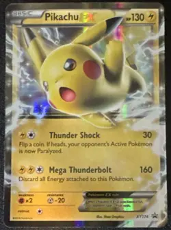 Pokemon Pikachu EX Promo Holo Basic Card XY174 130 HP 2016 - Image 1