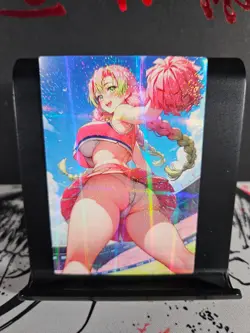 Mitsuri Kanroji Demon Slayer Art Card Holo Glitter Anime Sexy Waifu CCG - Image 1