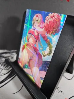 Mitsuri Kanroji Demon Slayer Art Card Holo Glitter Anime Sexy Waifu CCG - Image 2