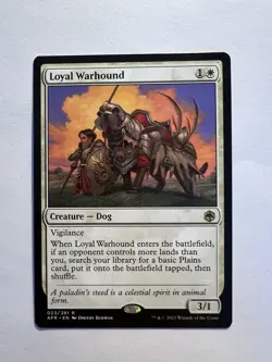 Loyal Warhound - MTG Adventures in the Forgotten Realms - NM Rare Creature Dog - Image 1